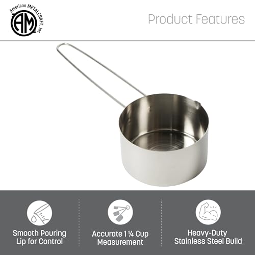American METALCRAFT, Inc. American Metalcraft MCL125 Stainless Steel Measuring Cup, 1 1/4-Cup - size: 1 1/4 Cup