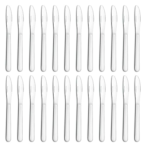 24 Pieces Dinner Knives Set, 8.1" Inches Table Knives Set, Durable Butter Knife, Food Grade Stainless Steel Dinner Knife, Cost-effective Silverware Set - Mirror Polished, Dishwasher Safe - color: 24 PCS Dinner Knives