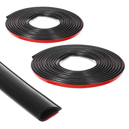 2PCS Smoke Fire Seal Strip, 20 Feet Door Seal Tape Self Adhesive Graphite Rubber Composite Material for Fire Rated Windows Steel Doors, 1/2" W x 1/4" H, Black - color: Black, size: 20 Feet