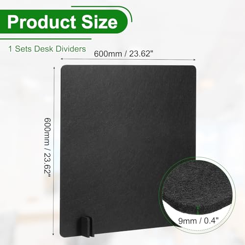 PATIKIL Desk Dividers 24" x 24",with 4Pcs Support Feet, Black Style B - color: Black Style B, size: 24" x 24"