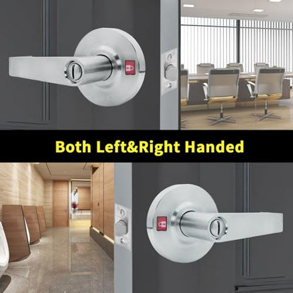 Commercial Bathroom Indicator Lock, Grade 2 Lever, 2-3/4''Backset