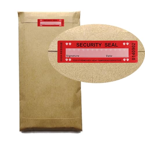 100pcs Tamper Proof Stickers Seals Labels (Matte Red, 1" X 3.54") - color: Matte Red 1, size: 1" X 3.54"