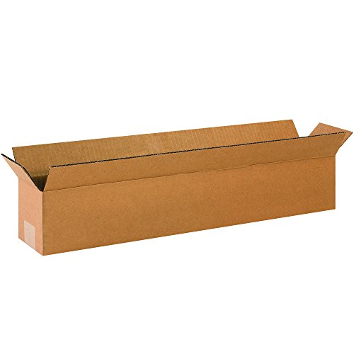 PARTNERS BRAND 24x4x4 Long Corrugated Boxes, Long, 24L x 4W x 4H, Pack of 25 | Shipping, Packaging, Moving, Storage Box for Home or Business, Strong Wholesale Bulk Boxes