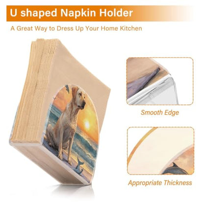 Custonm Picture Napkin Holder for Table Acrylic Tissue Dispenser - color: Custom Picture