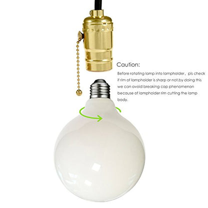 MRDENG Led Globe Light Bulbs Dimmable 60 Watt Replacement,Large G40(G125) 6-Watt(60-Watt Equivalent) LED Bulb,E26 Socket,Warm Light (5000K) Pack of 1 - color: 6w 5000k