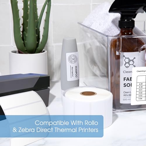 4" X 3" Direct Thermal Labels (2000 Count, 4 Rolls) - size: 4" X 3"