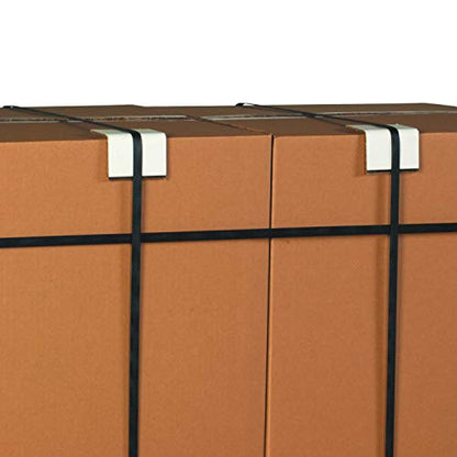 BOX USA Fibreboard Medium Duty Strapping Protectors, 2" x 2" x 3", Thickness .160", White, Use to Prevent Strapping from Damaging Edges of Shipments During Packaging and Shipping, Case of 1000