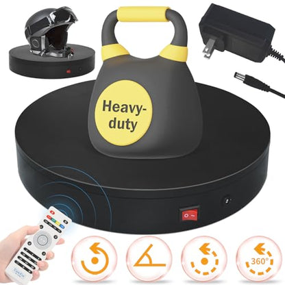 15.8In Remote Motorized Electric Turntable Rotating Display Stand Rotating Platform Photography Turntable motorized lazy susan base giratoria para for Photography,3D Scanner,(Load Range:132~400lbs) - size: 15.8inch/Black/400Lbs Load