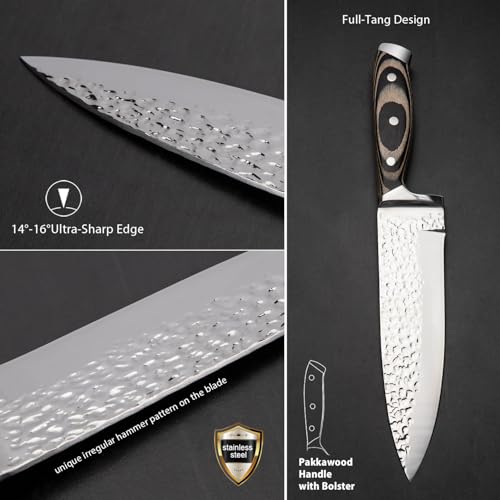15 Pieces Kitchen Knife Set with Block and Sharpener Gray - color: Gray/Black