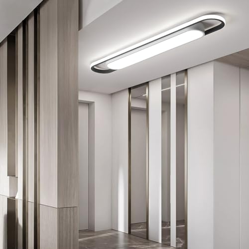 4Ft Modern Hallway Ceiling Lights, 6500K Acrylic Linear Ceiling Lamp,65W Metal LED Ceiling Light Fixture,Kitchen Dining Living Room Laundry, Garage Cloakroom Lighting (48Inch) - color: White Light, size: 48 Inch (4 FT)