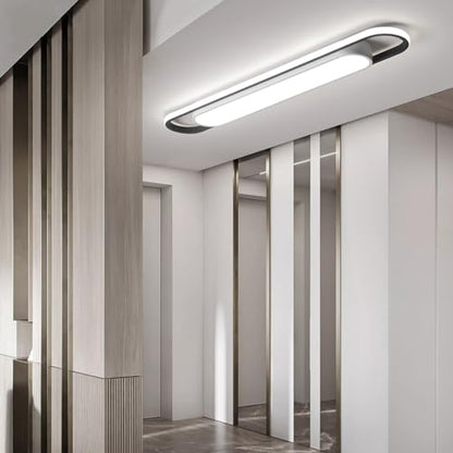4Ft Modern Hallway Ceiling Lights, 6500K Acrylic Linear Ceiling Lamp,65W Metal LED Ceiling Light Fixture,Kitchen Dining Living Room Laundry, Garage Cloakroom Lighting (48Inch) - color: White Light, size: 48 Inch (4 FT)