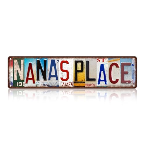 Vintage Nana's Place Street Sign Wall Decor Metal Tin Signs - color: St-F-09