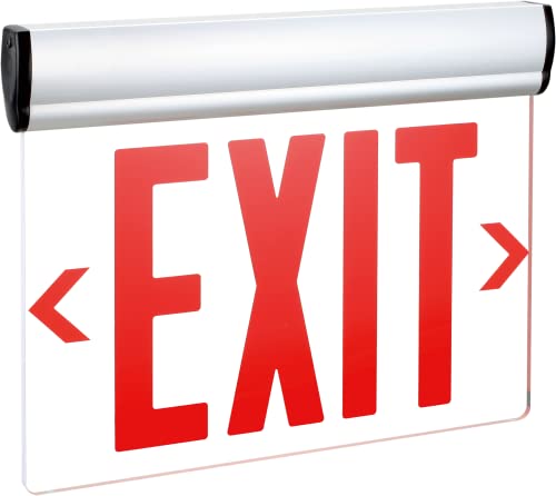 New York Approved Letter 8" Exit Sign Emergency Light Replaceable Acrylic Panel Removable Directional Indicator, Single and Double Face Optional, Fire Resistant UL Certified GMSEL-200 - size: Single face