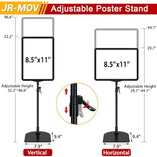 Table Top Sign Holder 8.5 x 11, Adjustable Floor Sign Holder Stand - size: 8.5"x11" 2 Pack