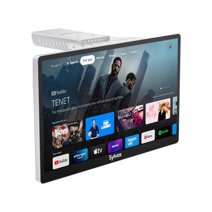 SYLVOX Kitchen TV, Small Smart TV for Kitchen, 15.6 inch Under Cabinet TVs