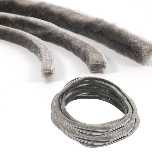 16 Ft (5m) 196 Inch Sliding sash Windows Doors Tape Pile Draught excluder Brush Seal Strip weatherstrip 5mm x 12mm (3/16 1/2 Inch, Gray) - size: 5mm * 12mm