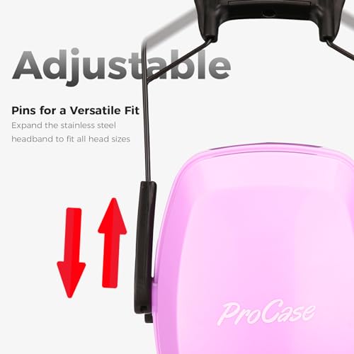 ProCase SNR33dB Noise Reduction Ear Muffs, Adult Hearing Protection - color: Purple