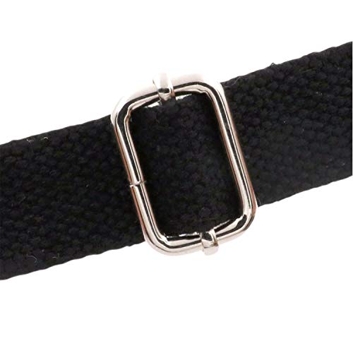 BIKICOCO Metal Slide Adjuster Buckle Tri-Glides with Movable Center Bar, for Straps, 1 x 0.6 Inch, Silver, Pack of 30 - color: Silver X 30 Pcs