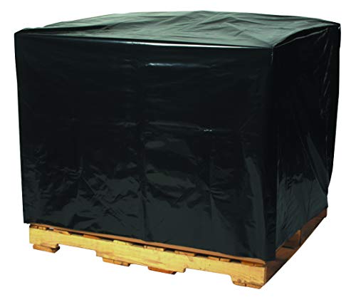 Aviditi 46" x 42" x 68" Pallet Covers/Bin Liners, 2 Mil, Black, Perforated Roll, Use to Protect Pallets and Equipment During Shipment or Storage (1 Roll of 50)