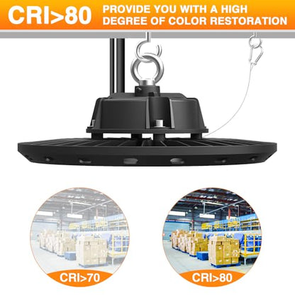 LED High Bay Lights 4-Pack, 300W UFO Shop Light - size: 300W4P-Dimmable