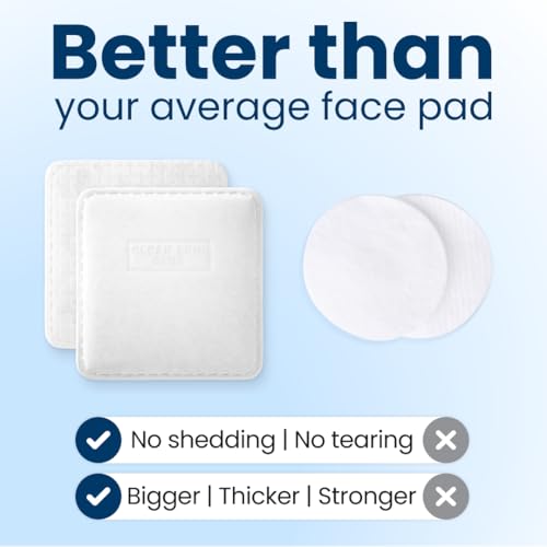 Clean Skin Club Original Clean Towels XL & Clean² Face Pads Bundle, 50 Ct Disposable Face Towels + 60 Ct Dual-Sided Cotton Pads, USDA Biobased Makeup Remover & Skincare Set, Eczema Assn Accepted