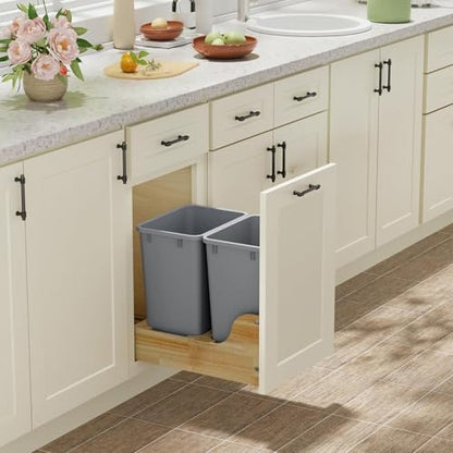 ROOMTEC Lightweight and Durable Slim Trash Can,35QT Kitchen Trash Can,1 PCS - color: Grey, style: 1PACK