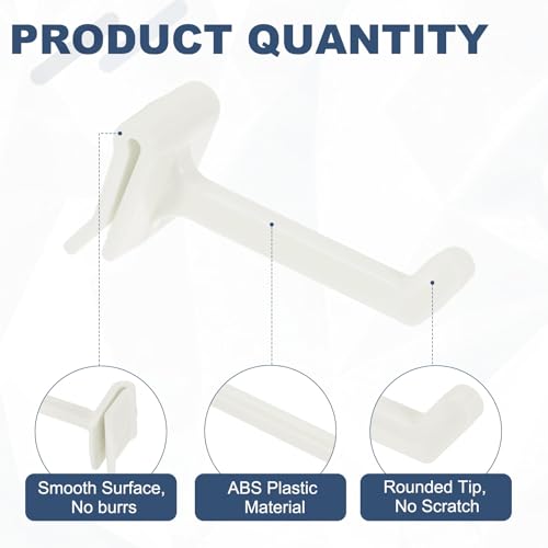 uxcell 20Pcs Slat Wall Panel Hooks 2" Plastic Slat Wall Accessories - size: 2 Inch