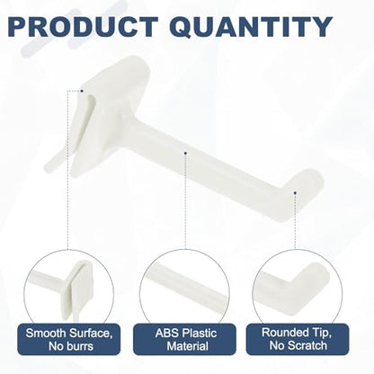 uxcell 20Pcs Slat Wall Panel Hooks 2" Plastic Slat Wall Accessories - size: 2 Inch
