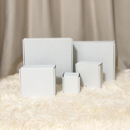 8x8x3 inch White Shipping Boxes 25Pack,Craft Gift Boxes,Bulk of Mailers - size: 8''x8''x3''