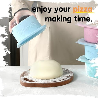 PLUS 1000ml Pizza Dough Proofing Containers, 2-Pack, Aqua - color: Aqua