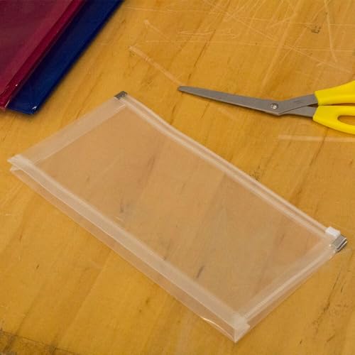 JAM PAPER Plastic Envelopes with Zip Closure - #10 Booklet Wallet - 5 x 10 - Clear - 3/pack - color: Clear, size: #10 Business Size - 3 Pack