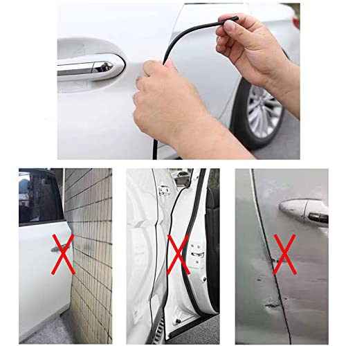 Door Edge Guard U Channel Rubber Edge Trim Self Adhesive Metal Edge Protection Guard for Most Car Doors, Hatches, Lockers, Panels (10Ft, Black) - size: 10 Feet