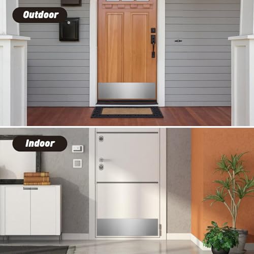 Docik Door Kick Plate, 6 x 30 Inches, 5052 Aluminum, Silver, 2 Pack - color: Silver, size: 6 x 30 Inch