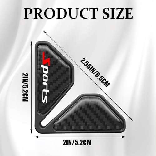 2PCS Car Door Corner Guards, Car Door Edge Guards, Carbon Fiber Anti-Collision Vehicle Corner Protector, Auto Accessories Self-Adhesive Edge Protection Cover for Most Vehicles (Black Sport) - color: Black Sport