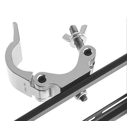 Mount-It! Universal Truss & Pole TV Mount with Quick Release Clamp, Stage & DJ Lighting Truss TV Bracket for 48–51mm Pipes, VESA 100x100–400x400, 32–55 Inch Screens, 88 lb Capacity