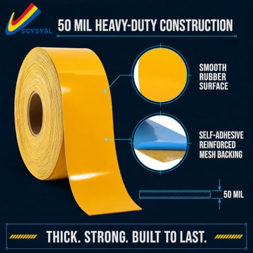 Heavy Duty Floor Marking Tape – Industrial Safety Tape, Peel and Stick, Long Lasting Adhesive, Warehouse & Facility Line Marking(Yellow, 3 Inch x 108 Feet) - size: 3 Inch X 108 Feet