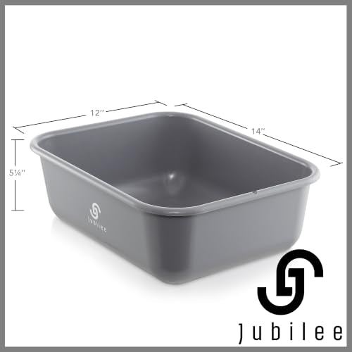 Jubilee 4-Pk Plastic Storage Bin, 11L Gray Commercial Busser Utility Tub - color: Gray, size: 11 L
