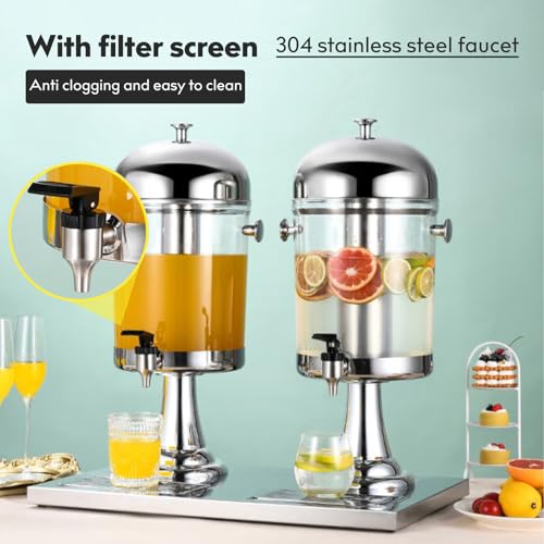 4.4Gallon Beverage Dispenser, Stainless Steel Drink Dispensers for Parties - size: 4.4Gallons