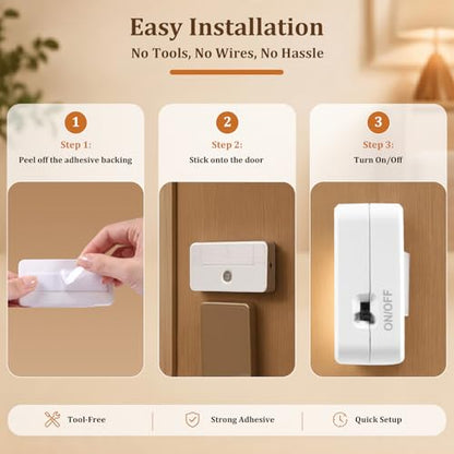 Keyhole Light 2 Pack, Wireless Motion Sensor Door Light with PIR