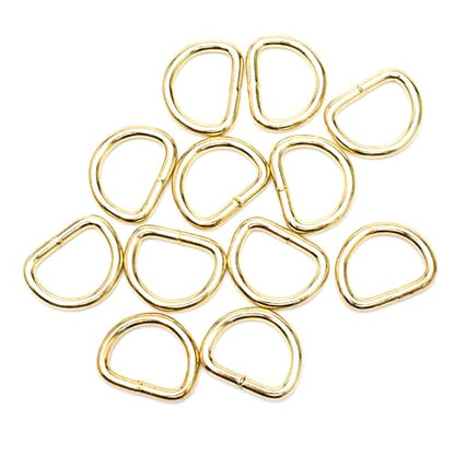 Country Brook Design - Welded D-Rings (3/4 Inch) - color: Brass Plated, size: 10 (Pack of 1)