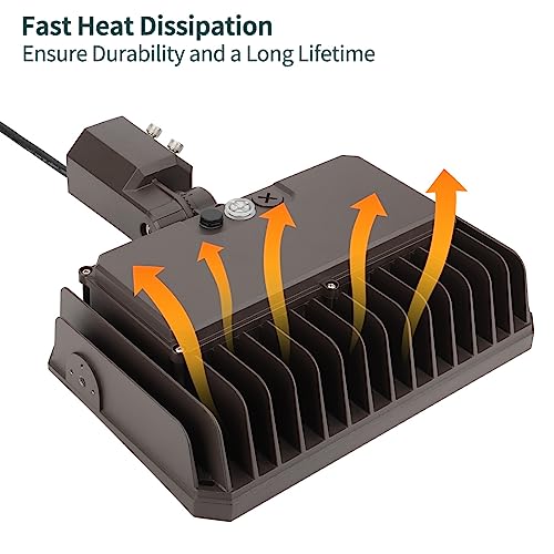 kadision 150W LED Flood Light, Dusk-to-Dawn Photocell, Slip Fitter Mount - size: 150W