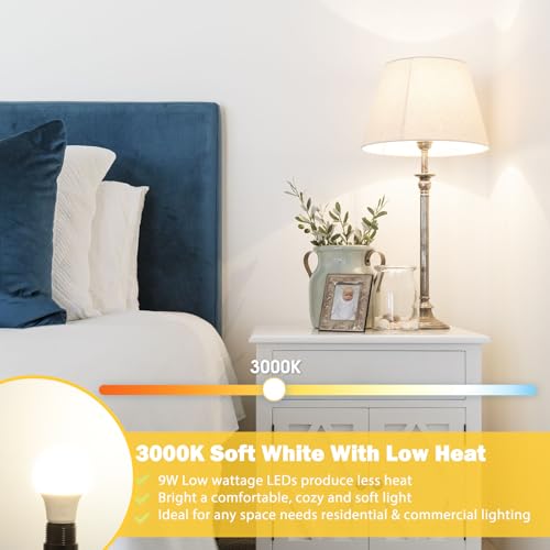 Maylaywood A19 LED Light Bulb 60W Equivalent, Dimmable 3000K Soft White - color: Soft White