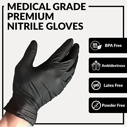 Klex Nitrile Exam Gloves - Medical Grade, Powder Free, Latex Rubber Free, Disposable, Food Safe - size: X-Large