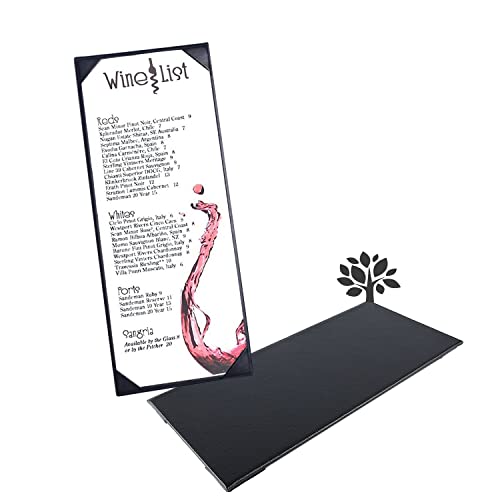 Leather Menu Covers, 4.25x11 inch, Single Panel - size: 4.25 x 11 inch/single view/1 pcs