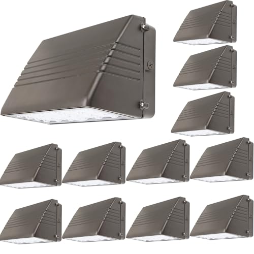 BBESTLED 12Pack LED Wallpack Light Outdoor 70W/56W/42W/28W Flood Lights Dusk to Dawn UL Listed 120-277V 5000K/4000K/3000K IP65 Waterproof, Wall Pack Lights Outdoor LED Commercial - size: 70W-12PACK