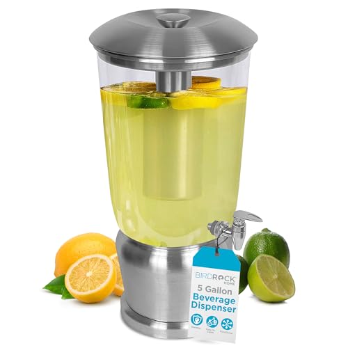 BIRDROCK HOME Large Beverage Dispenser with Stand, 5 Gallon - size: 5 gallon