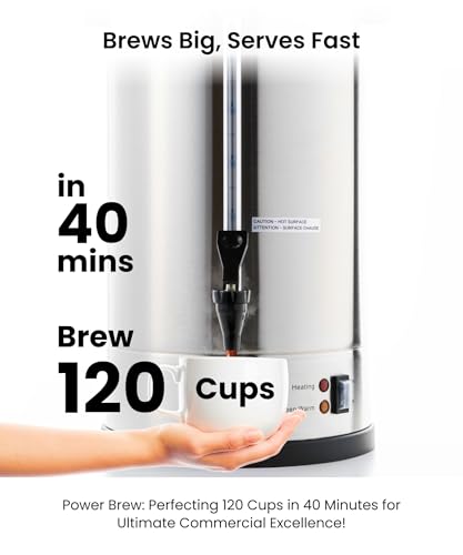 SYBO 120 Cup Commercial Coffee Urn, 18 L Large Coffee Maker - size: 120Cup Black