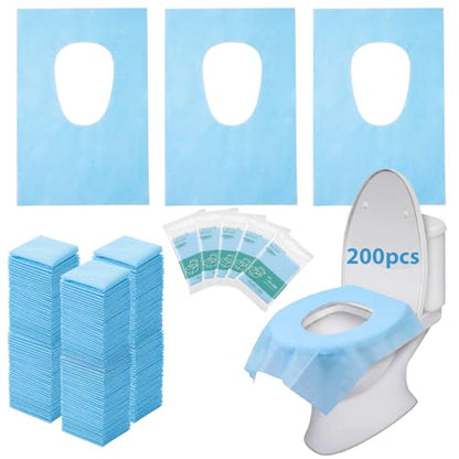 Dunzoom 200 Pack Disposable XL Toilet Seat Covers Individually Wrapped
