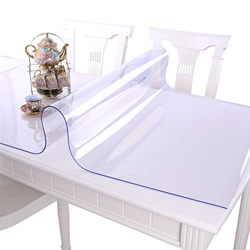 NECAUX Clear PVC Table Cover Protector 12 x 32 Inch 1.5mm Thick - color: Clear 1.5mm, size: 12" x 32"