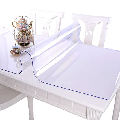 NECAUX Clear PVC Table Cover Protector 12 x 20 Inch 1.5mm Thick - color: Clear 1.5mm, size: 12" x 20"